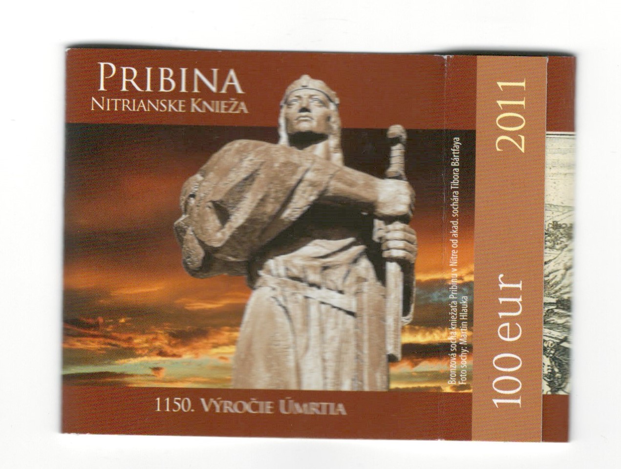 Minca 100€ Pribina Au r.2011 – Obrázok 3